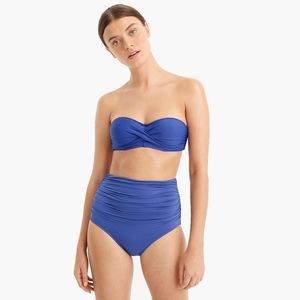 J.crew ruching front bikini top.